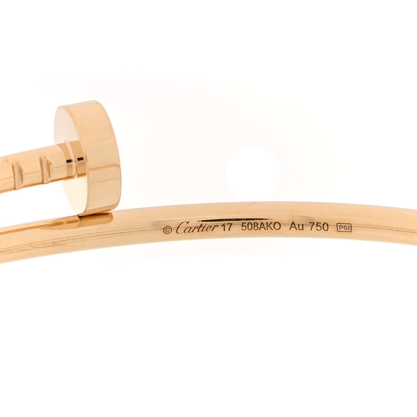 18K Yellow Gold Small Juste Un Clou Bracelet 17