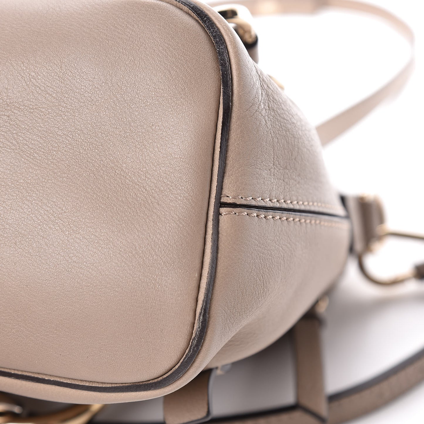 Suede Calfskin Mini Faye Backpack Motty Grey