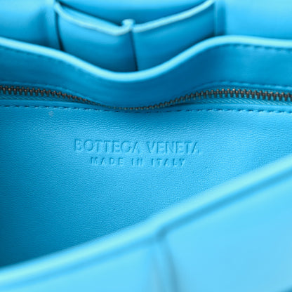 Bottega Veneta Lambskin Maxi Intreccio Padded Chain Cassette Crossbody Bag Swimming Pool 6 of 10