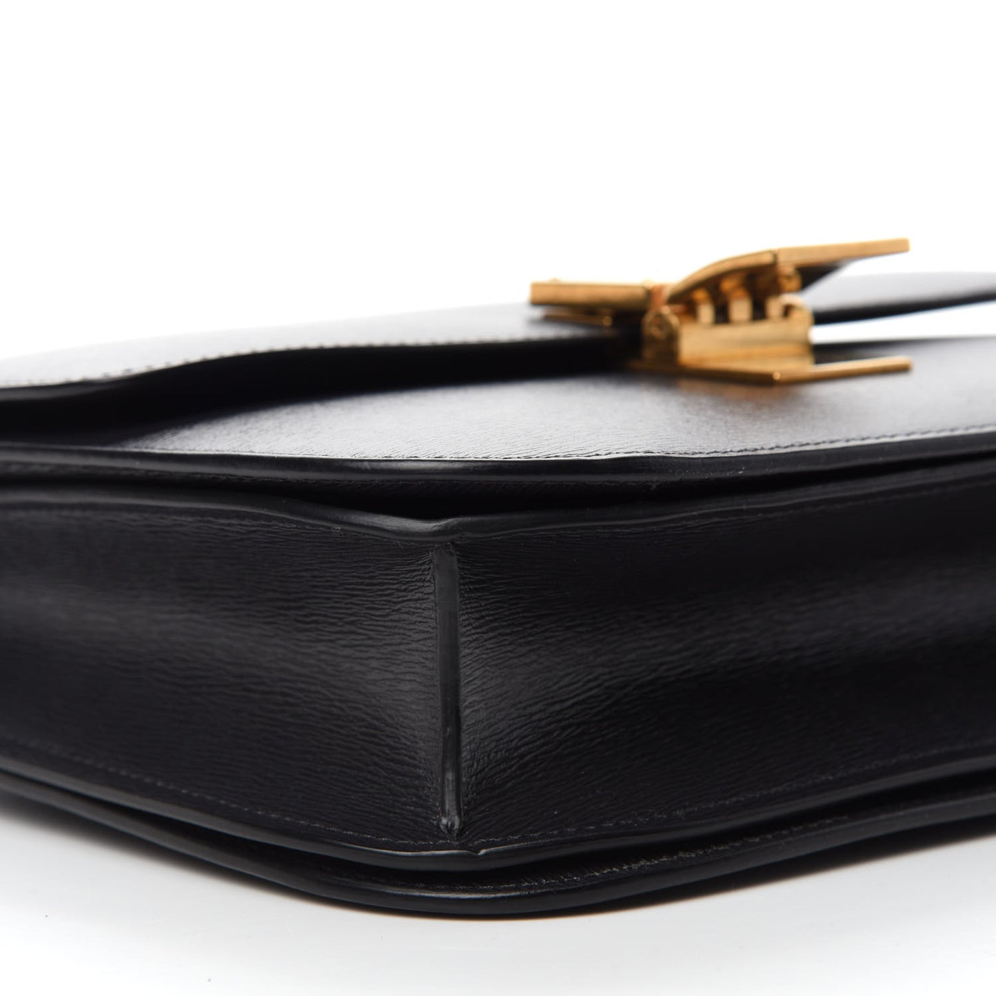 Liege Calfskin Medium Classic Box Flap Bag Black