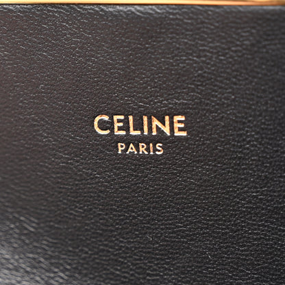 Celine Canvas Calfskin Triomphe Embroidered Medium Triomphe Bag Black 7 of 11