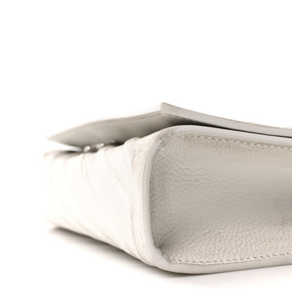 Balenciaga Distressed Grained Calfskin Embossed Car Flap Bag White 9 of 9