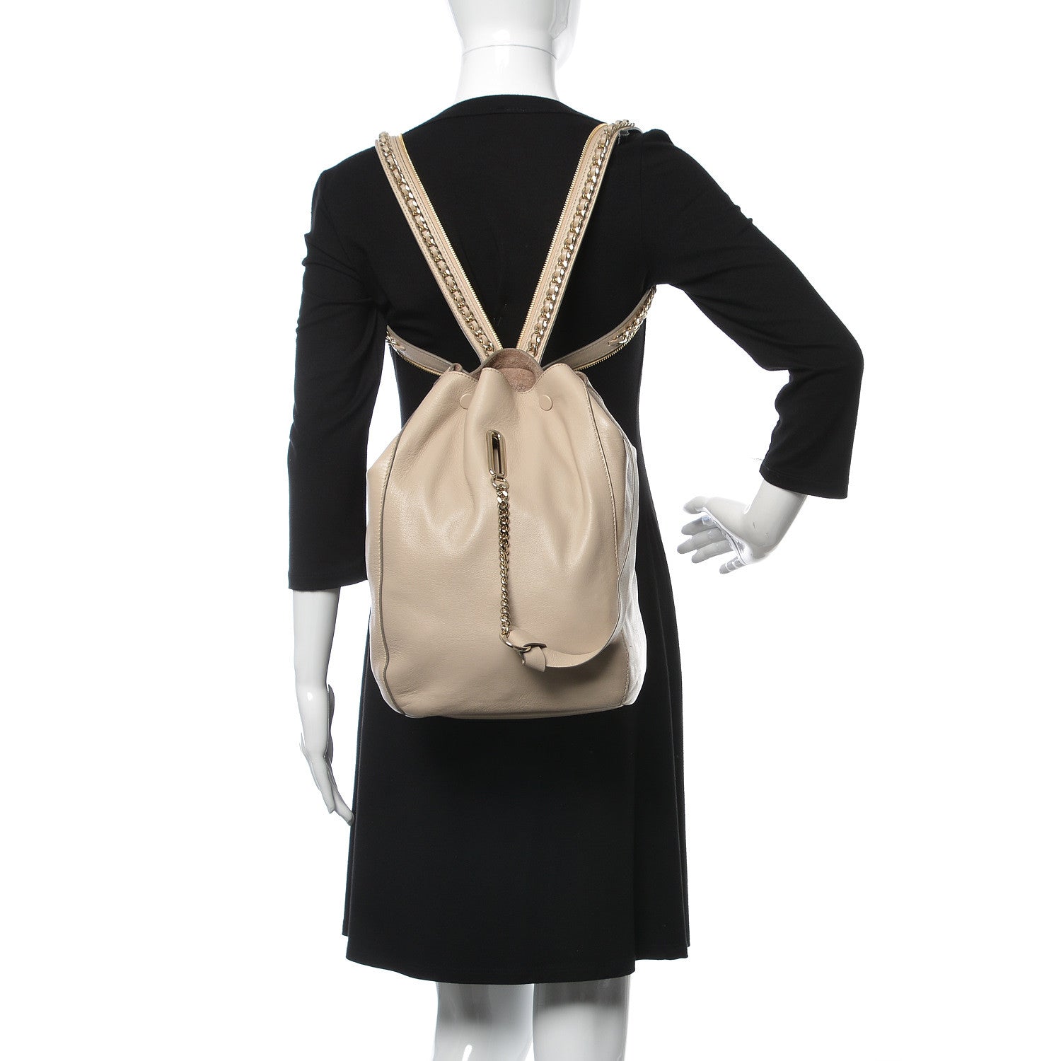 Jimmy Choo Nappa Echo Convertible Backpack Beige 2 of 12