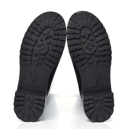 Louis Vuitton Rubber Embossed Monogram Splash Rain Boots 37 Black 5 of 8