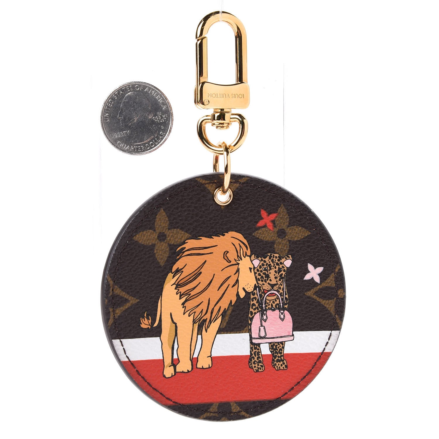 Louis Vuitton Monogram 2018 Christmas Animation Cats Bag Charm Key Ring 2 of 5