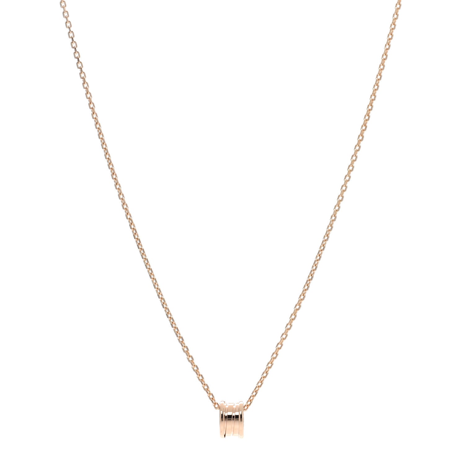 Bulgari 18K Rose Gold B.Zero1 Pendant Necklace 1 of 5