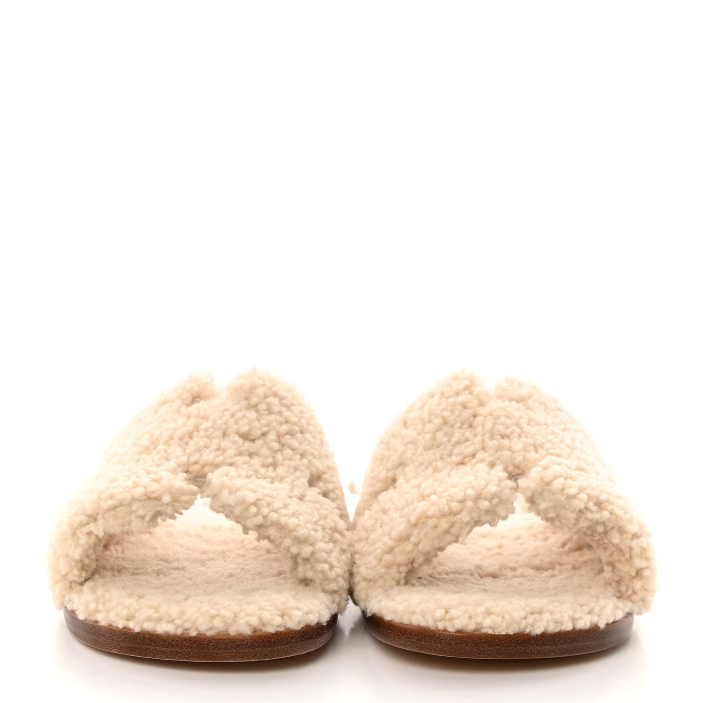 Shearling Mens Izmir Sandals 41 Ecru