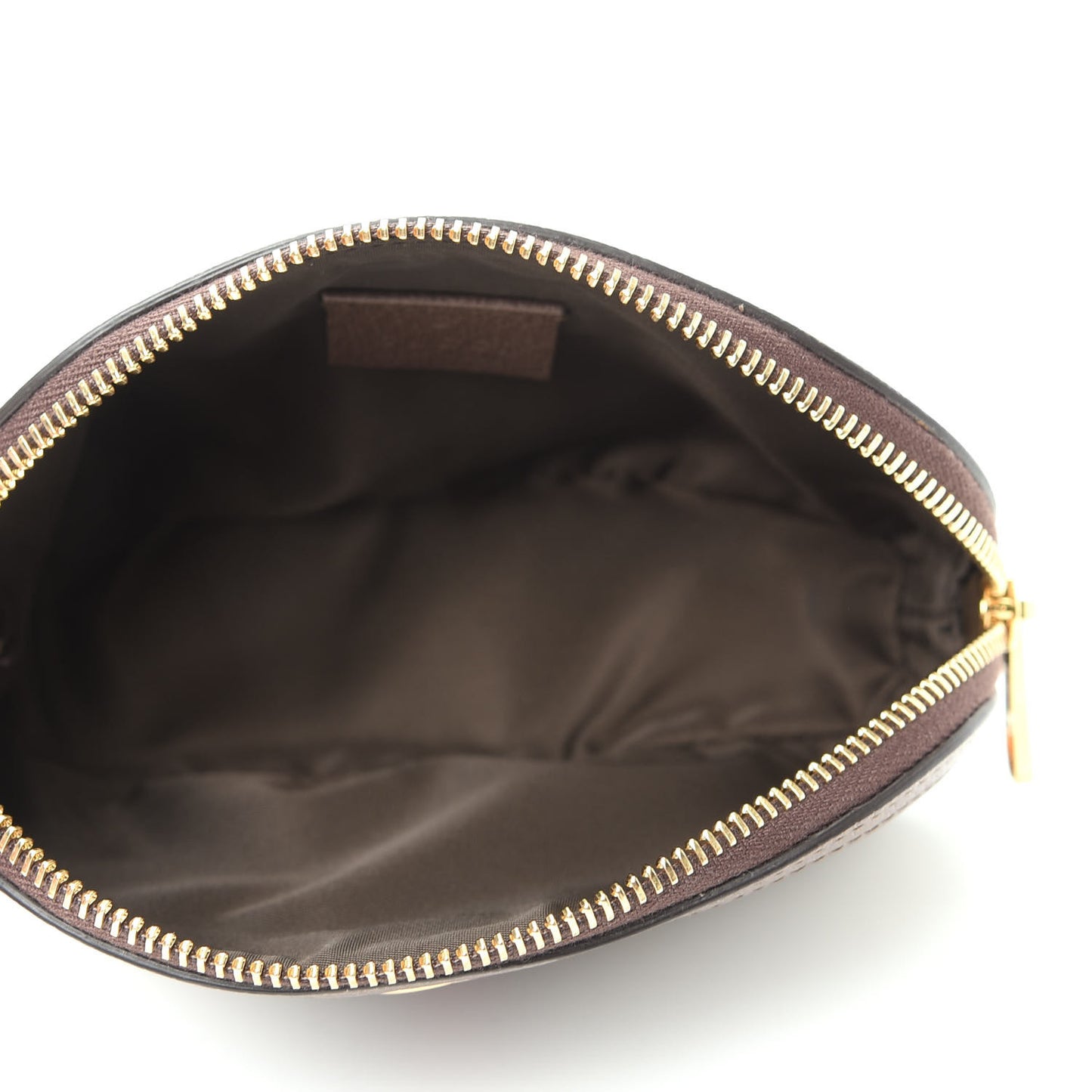 GG Supreme Monogram Textured Calfskin Web Medium Ophidia Cosmetic Case Beige Ebony New Acero