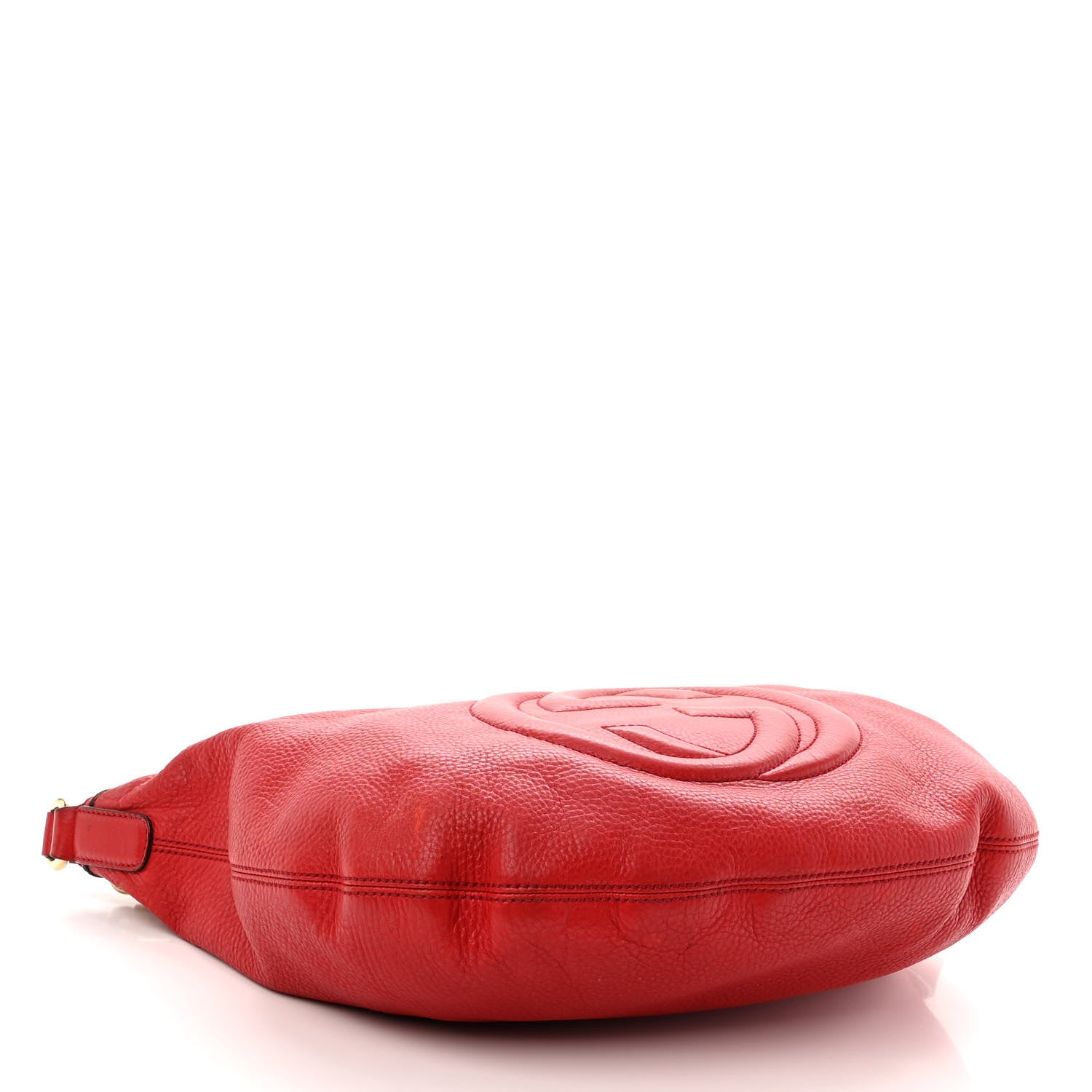 Gucci Pebbled Calfskin Medium Soho Hobo Red 4 of 14