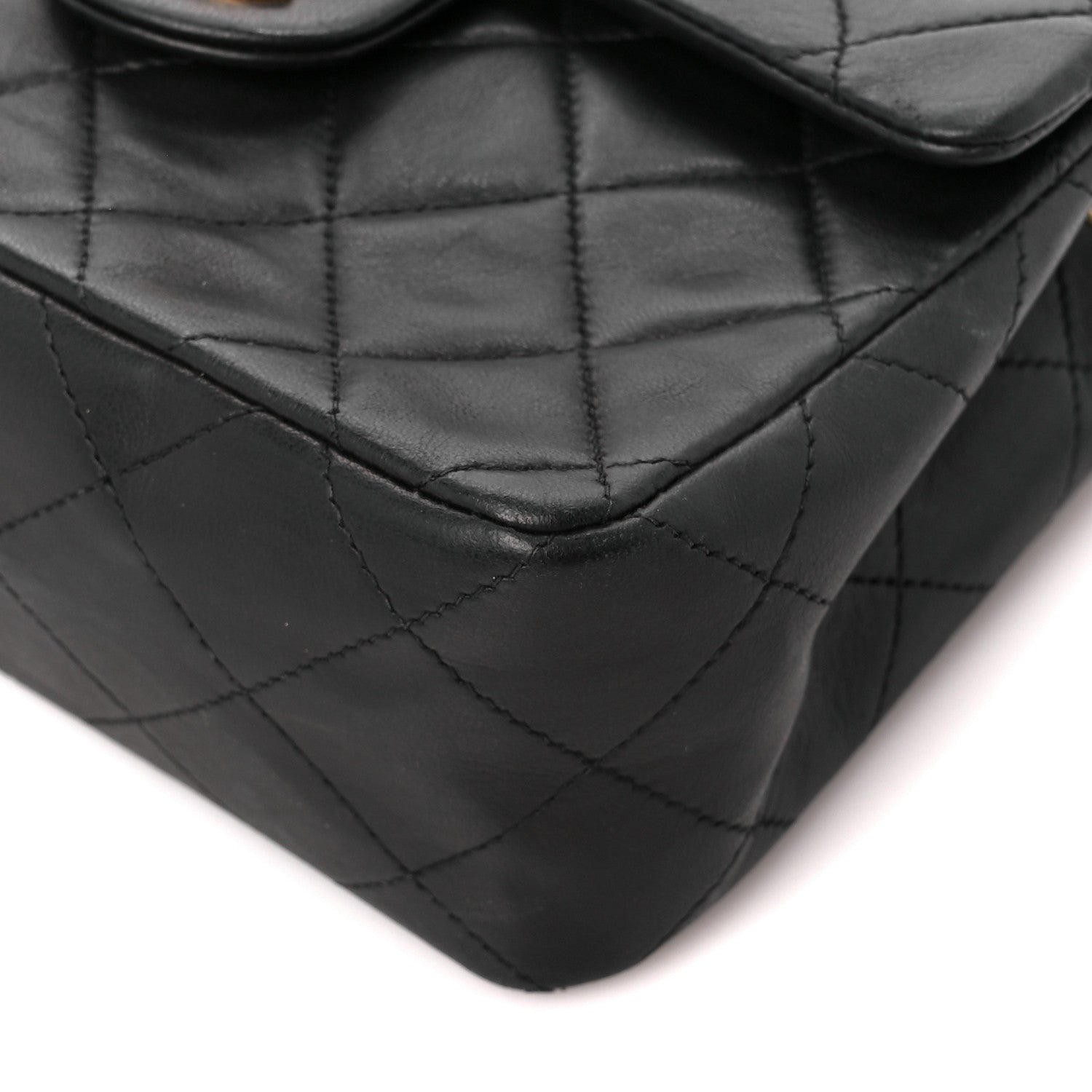 Chanel Lambskin Quilted Mini Square Flap Bag Black 11 of 16