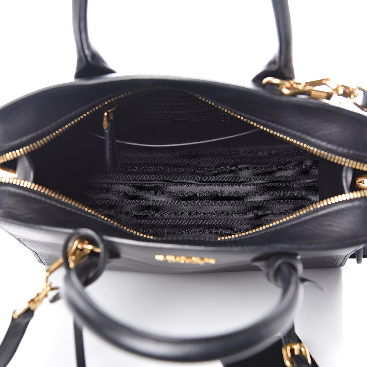 Saffiano City Calfskin Small Esplanade Tote Black