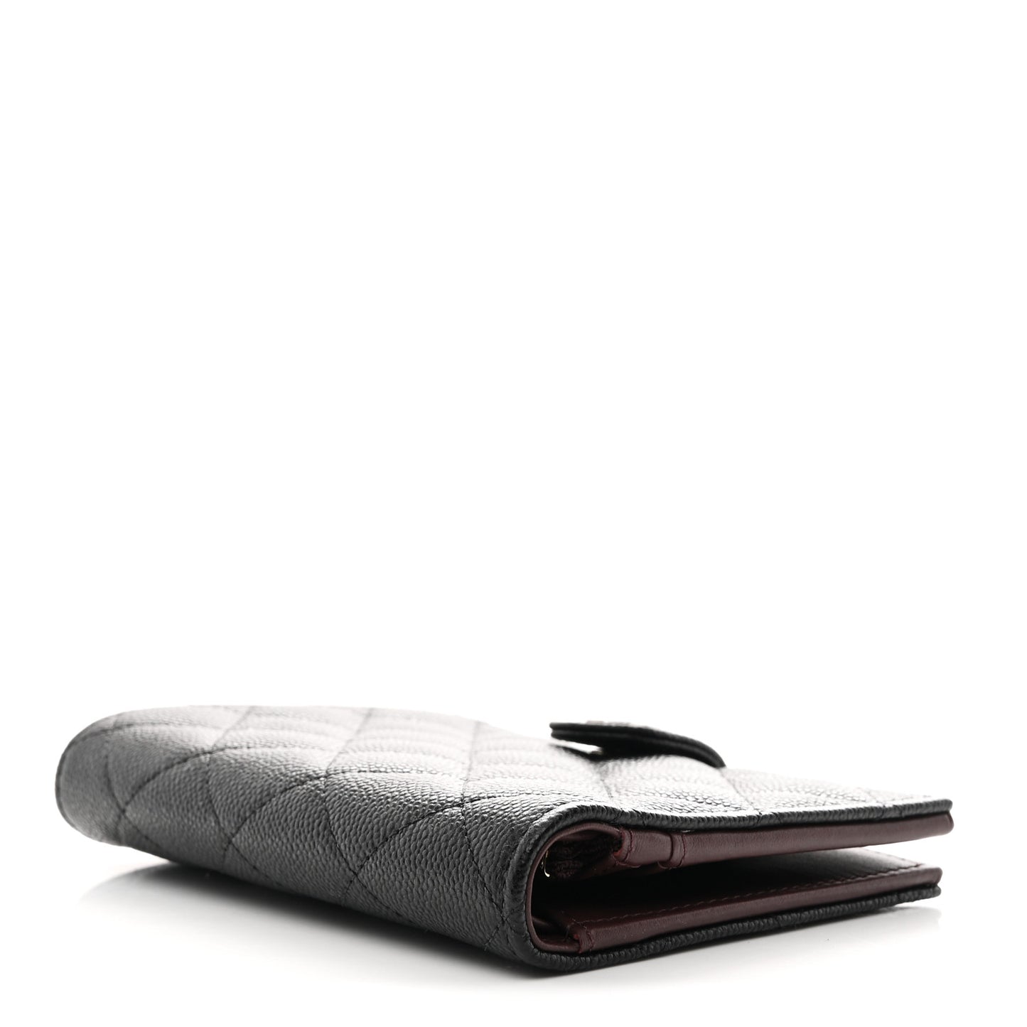 Caviar Quilted Passport Holder Black