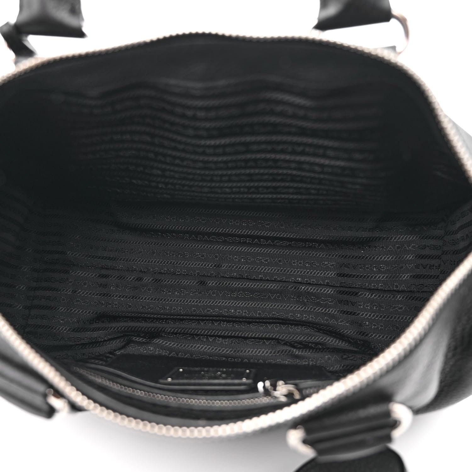 Prada Vitello Phenix Shopping Satchel Black 5 of 10