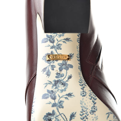 Gucci Malaga Kid GG Victoire 95mm Ankle Boots 38 Vintage Bordeaux 6 of 9