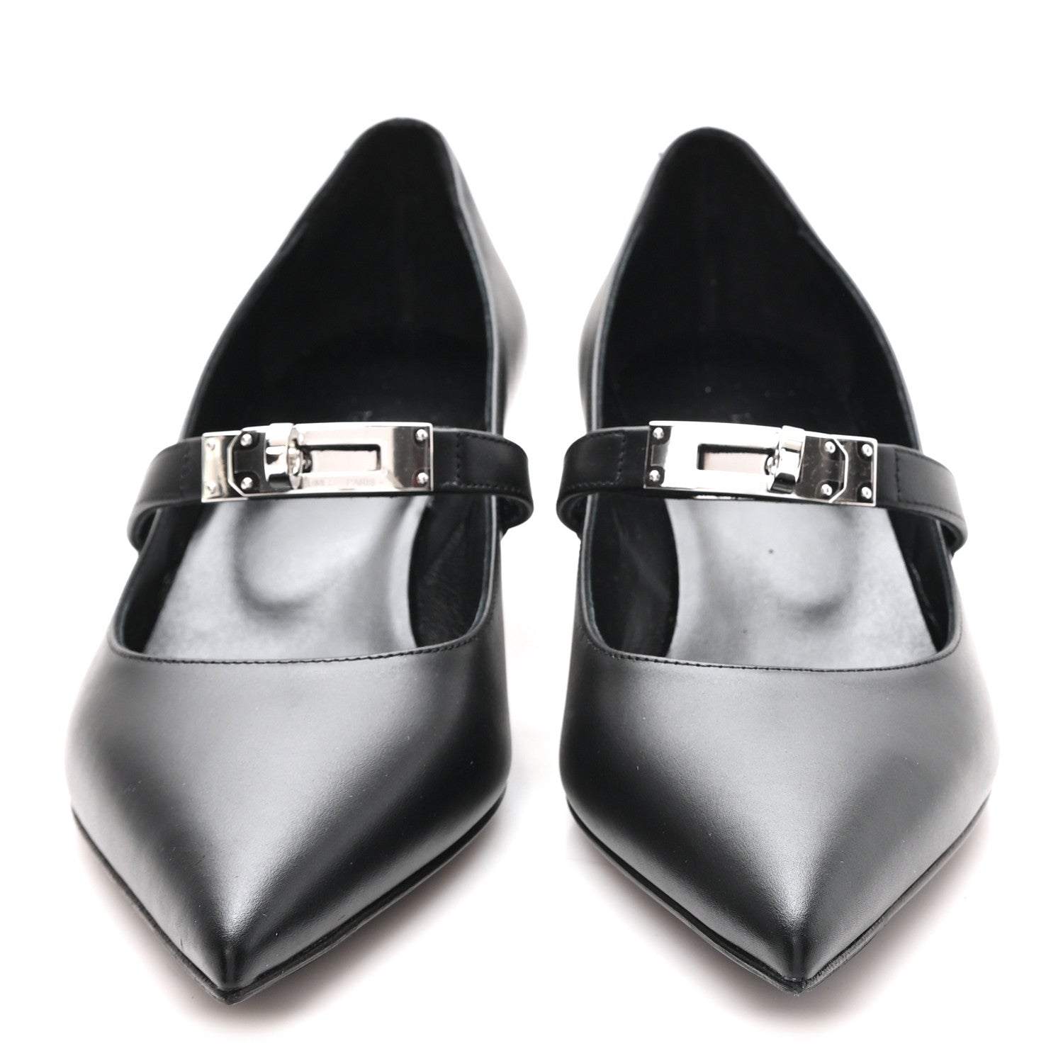 Hermes Calfskin Kiara 40 Pumps 35.5 Black 3 of 10