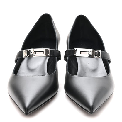 Hermes Calfskin Kiara 40 Pumps 35.5 Black 3 of 10