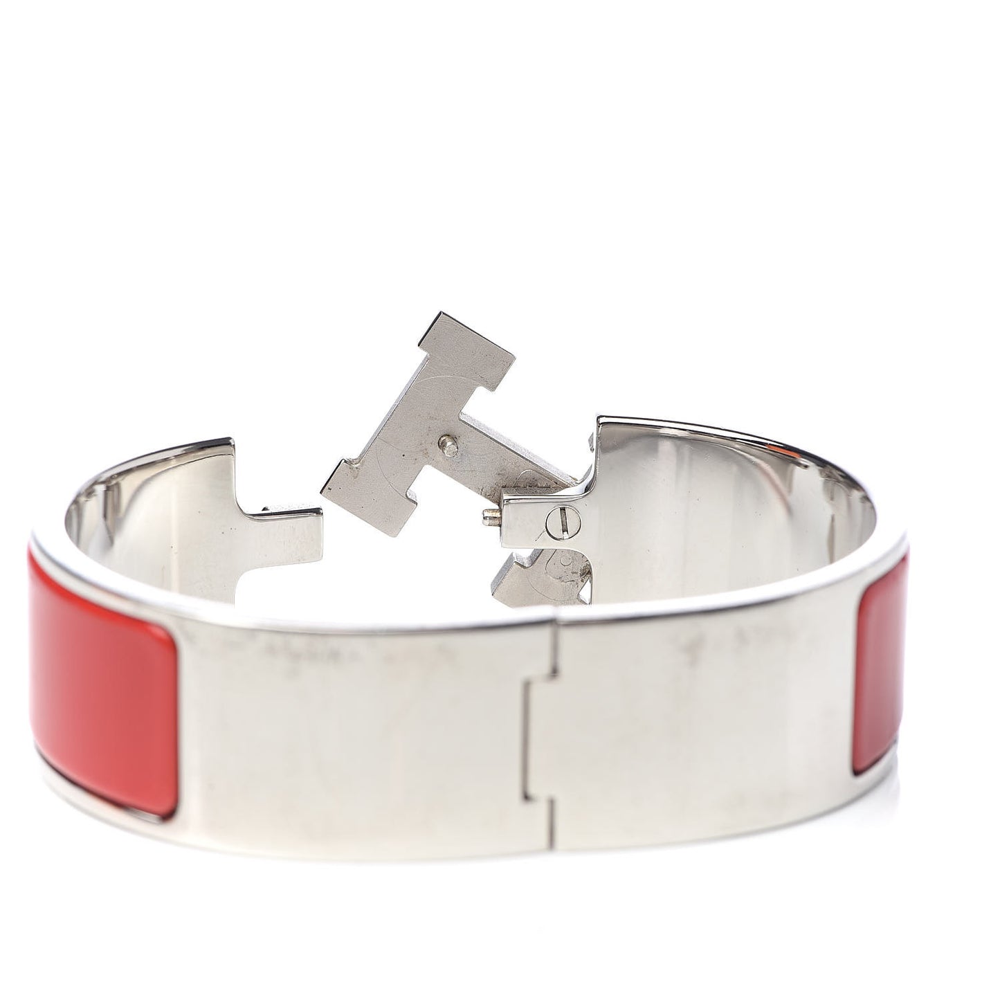 Enamel Wide Clic Clac H Bracelet GM Red