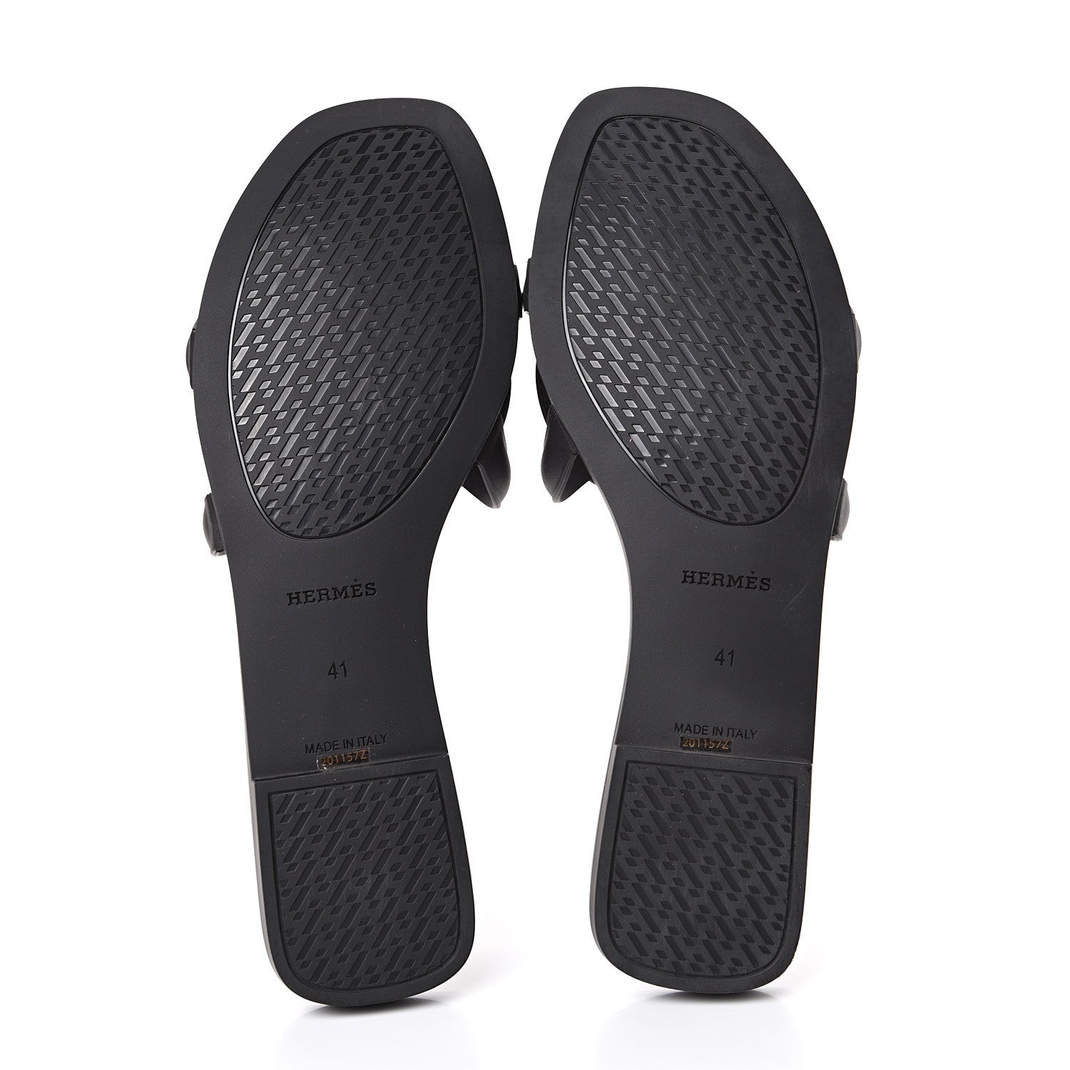 Hermes Rubber Aloha Sandals 41 Black 5 of 8