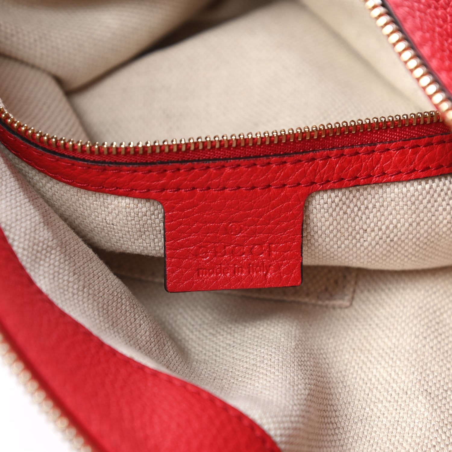 Gucci Pebbled Calfskin Large Soho Hobo Tabasco Red 8 of 11