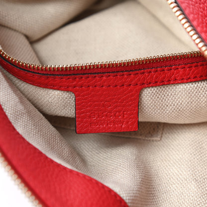 Gucci Pebbled Calfskin Large Soho Hobo Tabasco Red 8 of 11