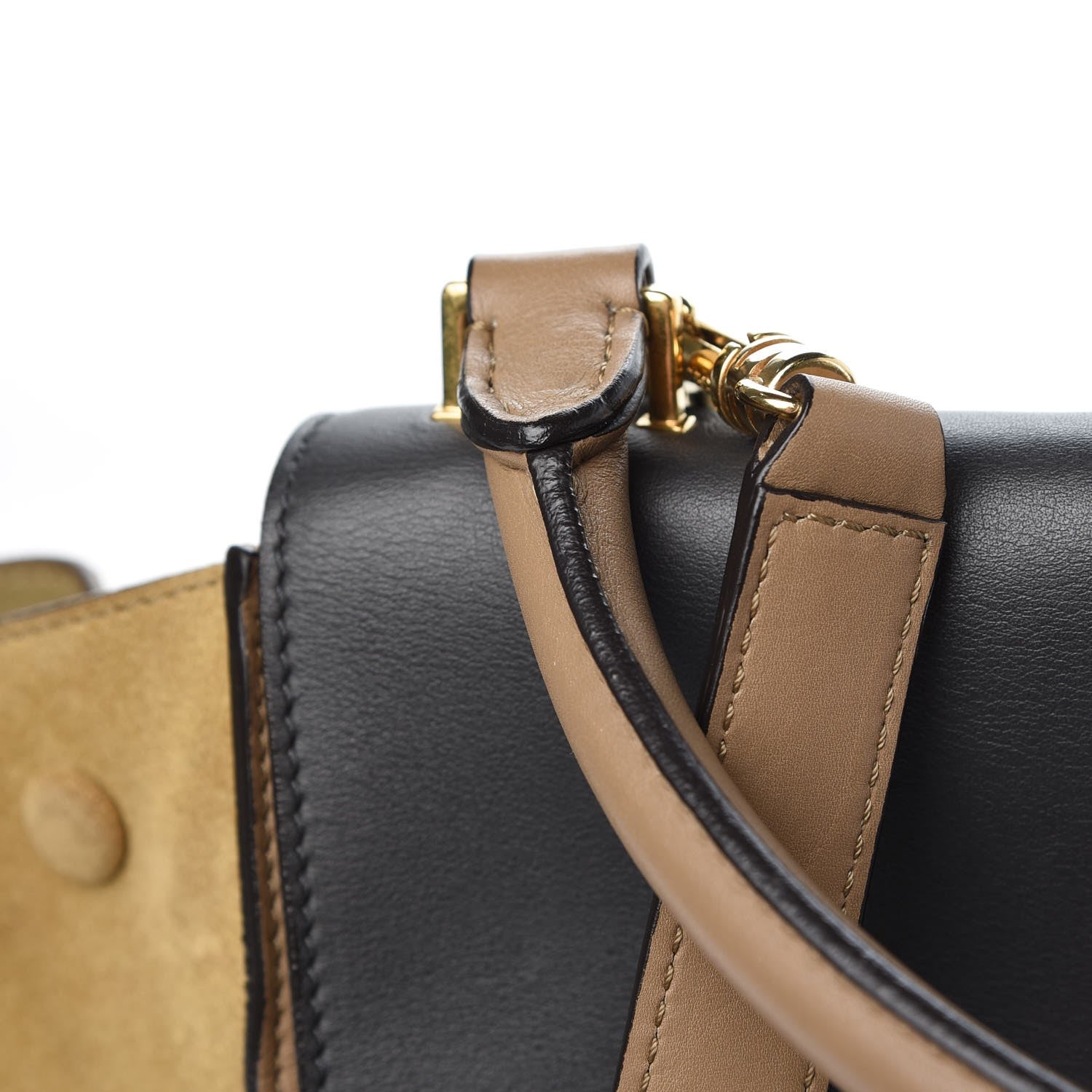 Celine Calfskin Suede Tri-color Small Trapeze 9 of 10