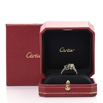 Cartier 18K Pink Gold Diamond Tsavorite Garnet Black Onyx Panthere de Cartier Ring 56 7.5 6 of 6