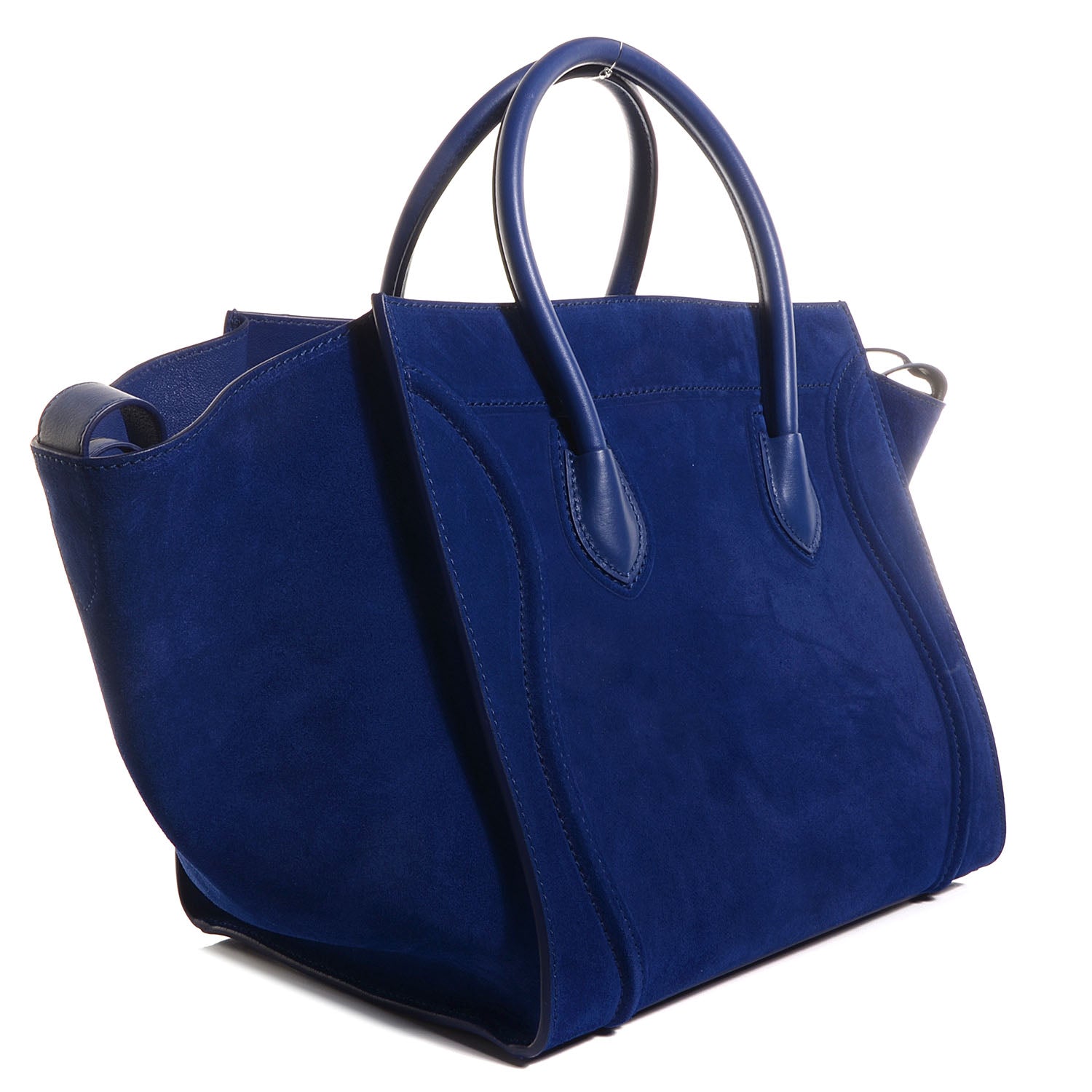 Celine Suede Medium Phantom Luggage Colbalt Blue 3 of 8