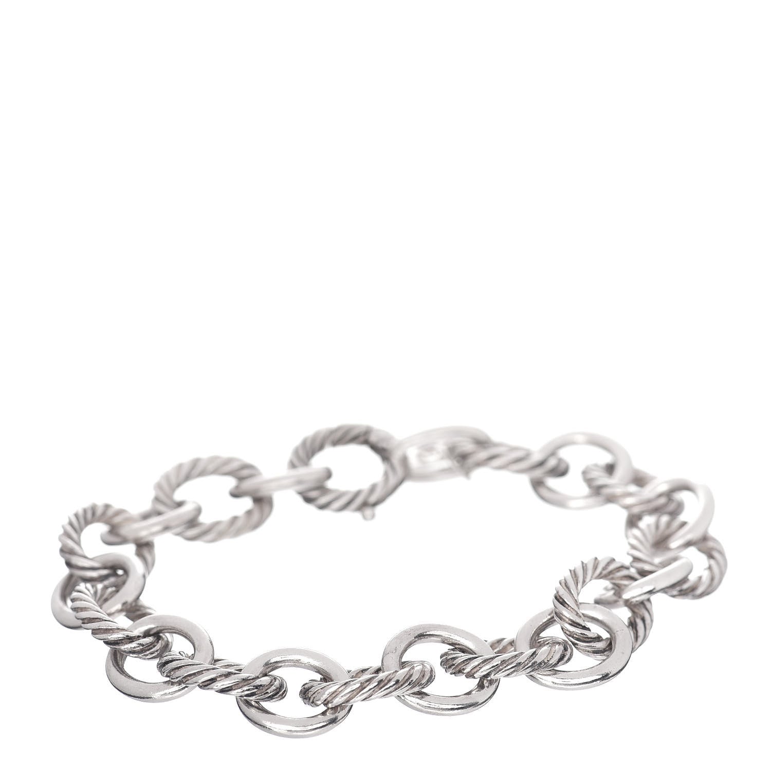 David Yurman Sterling Silver 12mm Large Oval Link Bracelet 1 of 4