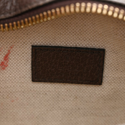 Gucci Monogram Jumbo GG Textured Dollar Calfskin Web Mini Crossbody Bag Camel Ebony New Acero 7 of 11