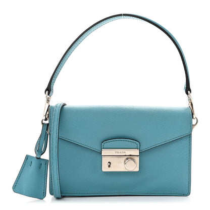 Prada Saffiano Sound Crossbody Bag Turchese 1 of 11