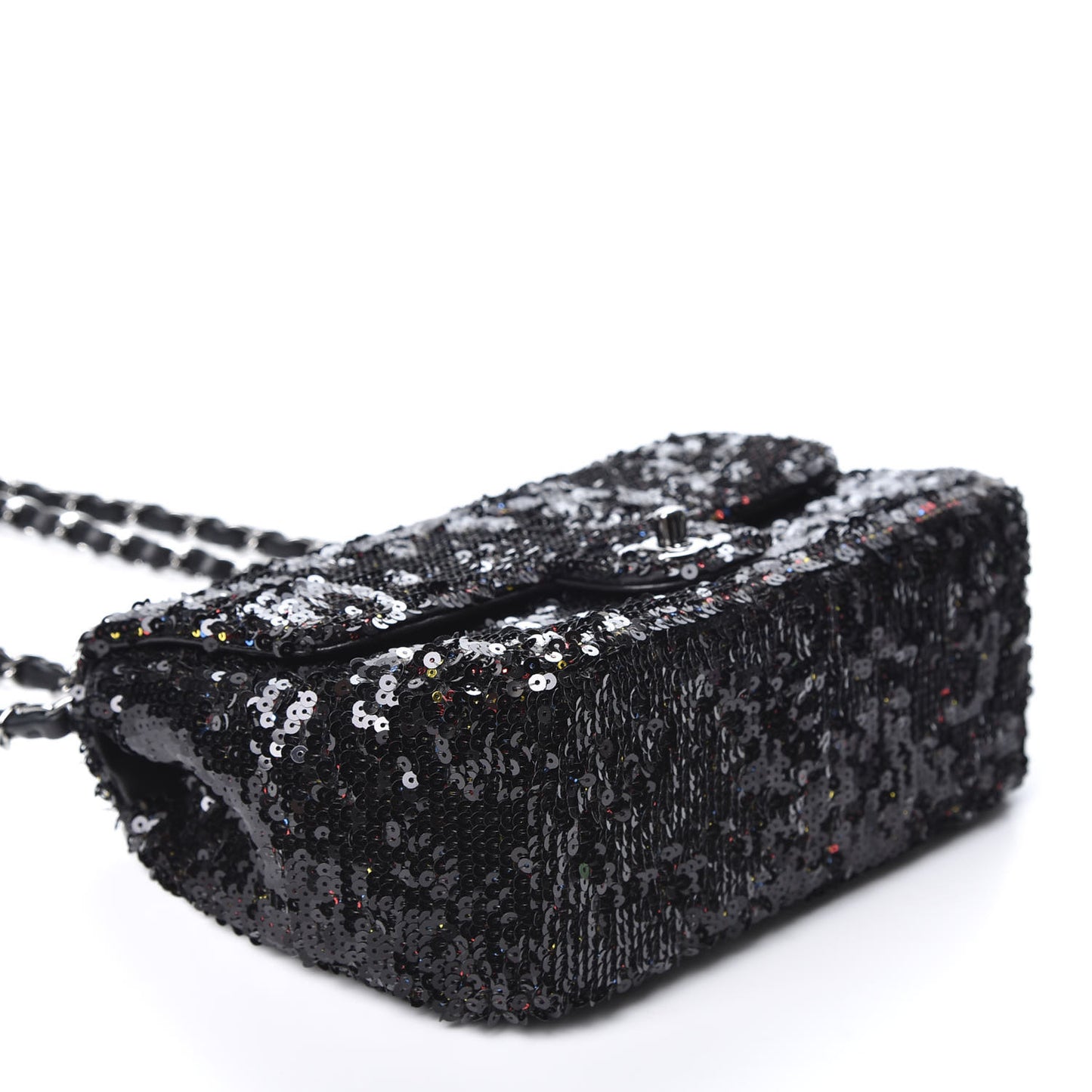 Sequin Medium Single Flap Multicolor Black