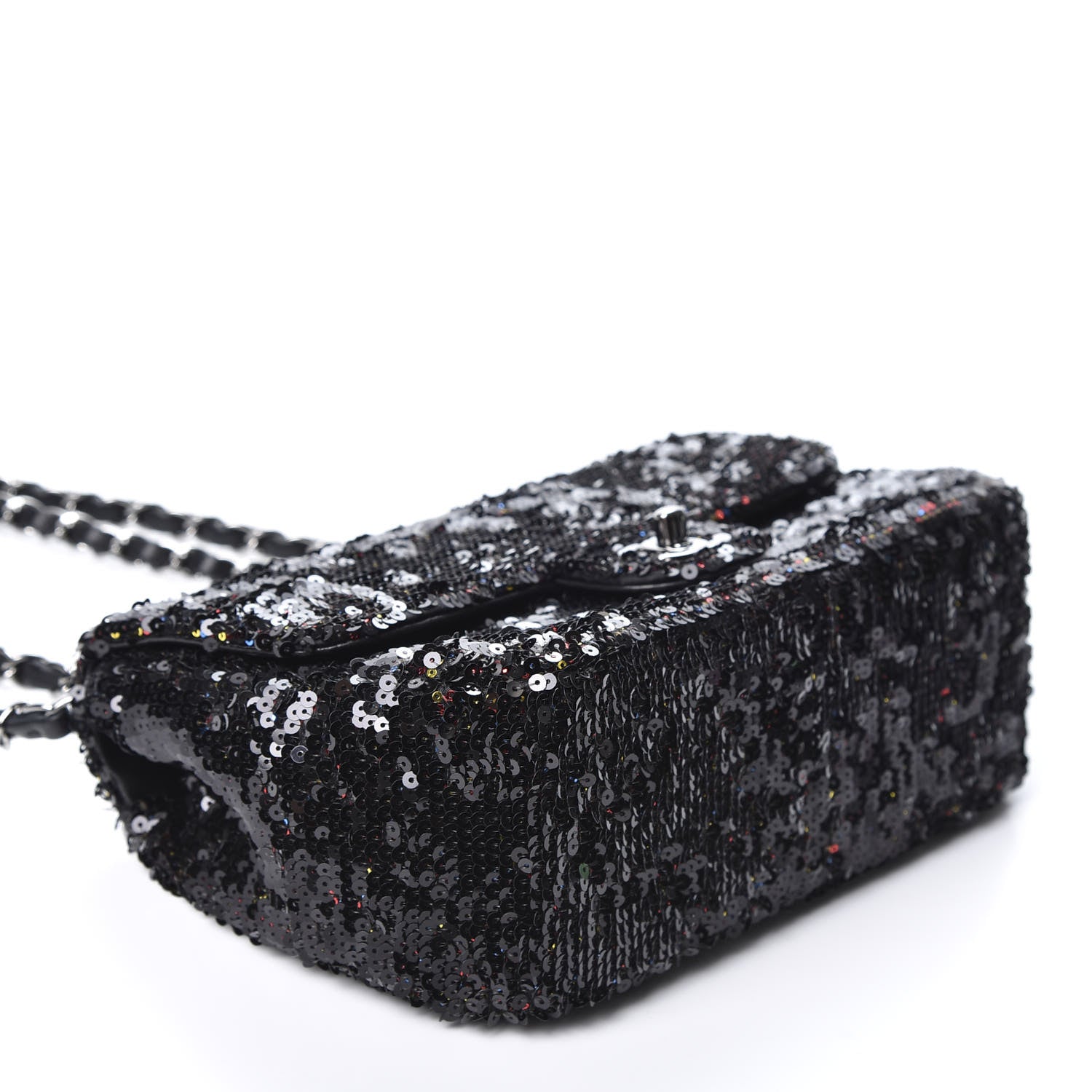 Chanel Sequin Medium Single Flap Multicolor Black 3 of 10