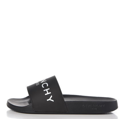 Givenchy Rubber Logo Pool Slide Sandals 38 Black 1 of 9
