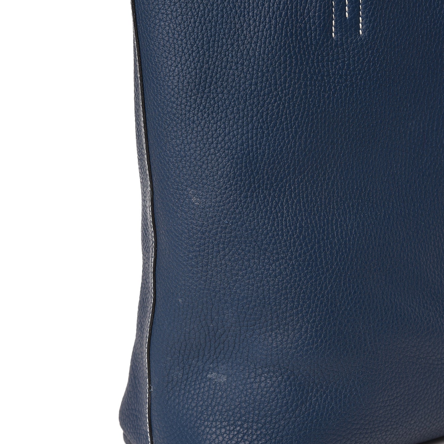 Taurillon Clemence Double Sens 36 Reversible Tote Iris Bleu De Malte