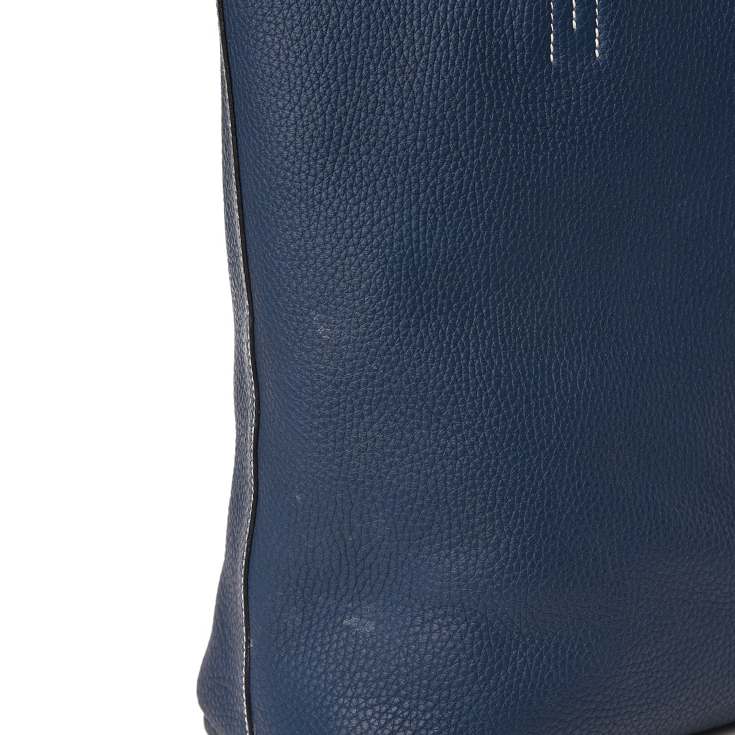 Hermes Taurillon Clemence Double Sens 36 Reversible Tote Iris Bleu De Malte 20 of 20
