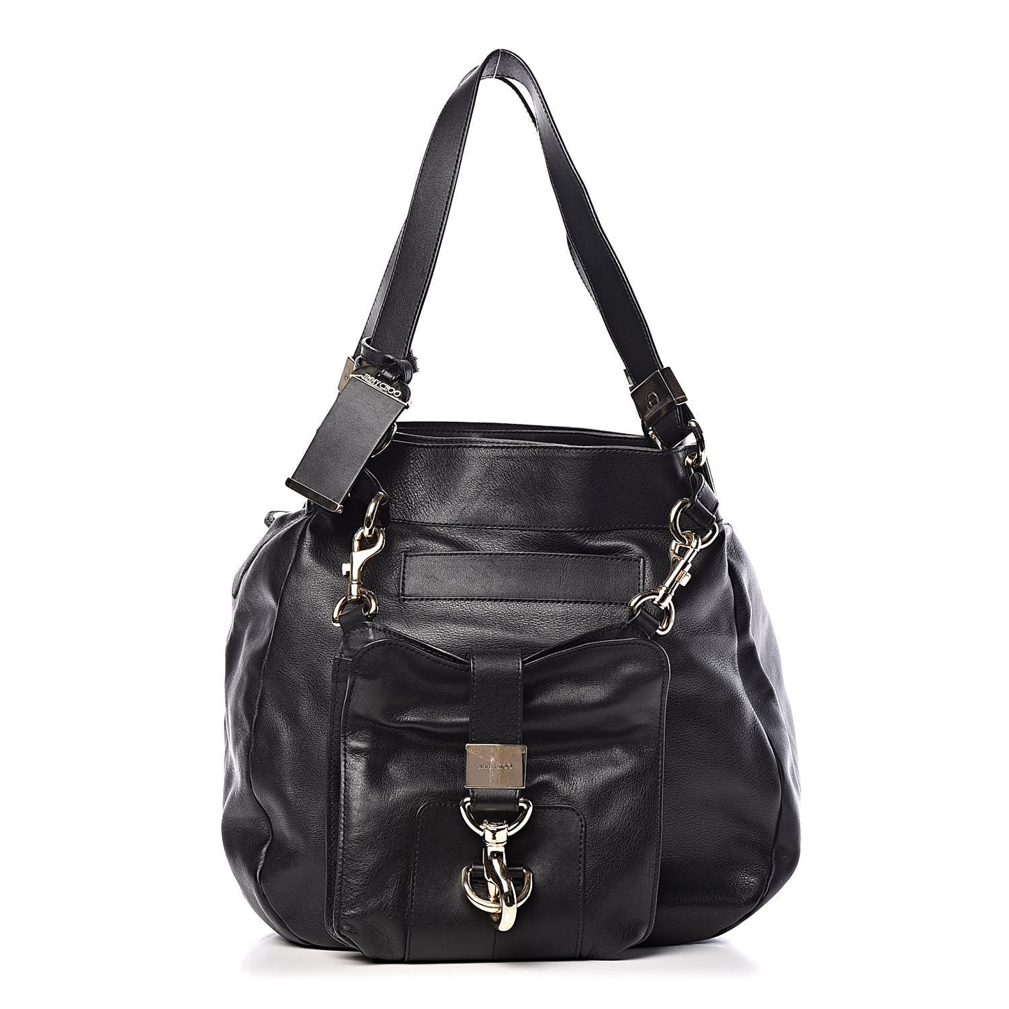Calfskin Lois Shoulder Bag Black