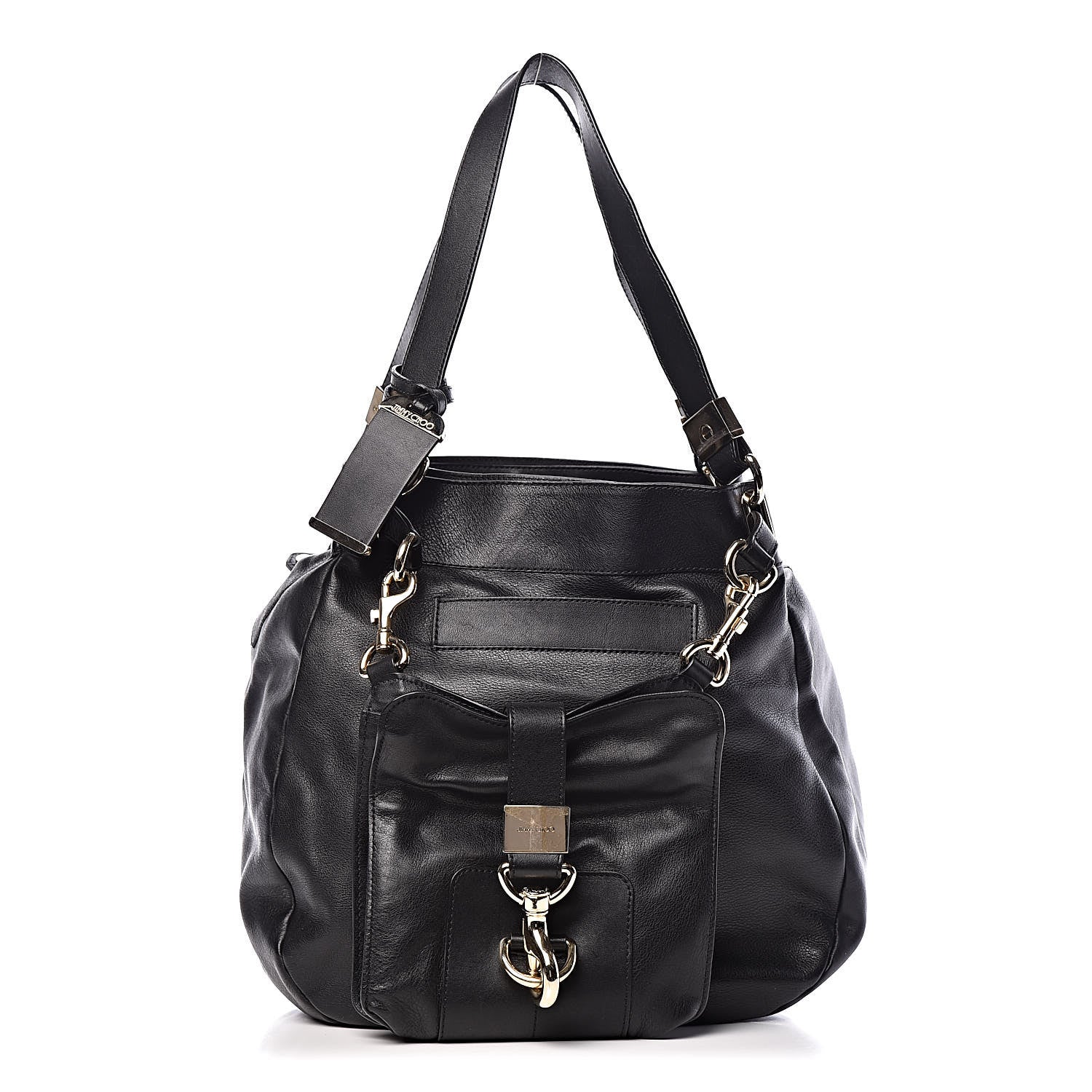 Jimmy Choo Calfskin Lois Shoulder Bag Black 1 of 14