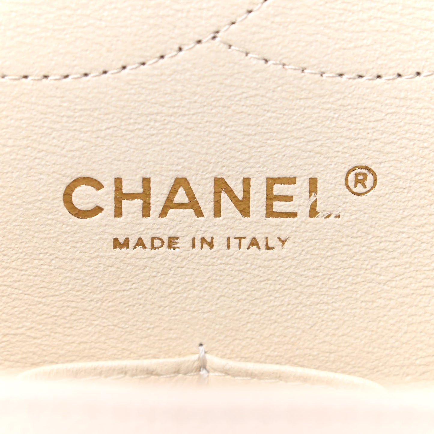 Caviar Quilted Jumbo Double Flap Beige Clair