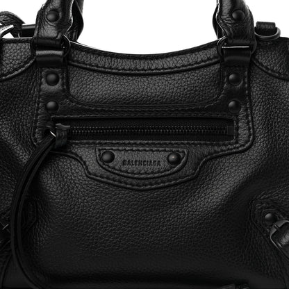Balenciaga Grained Calfskin Neo Classic Black Hardware Mini City Black 8 of 10