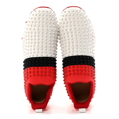 Christian Louboutin Neoprene Mens Tricolore Spike Sock Flat Sneakers 41 Version Multi 5 of 9