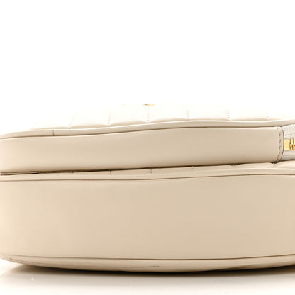 Gucci Calfskin Matelasse Diagonal Mini Interlocking G Heart Shoulder Bag Mystic White 10 of 12