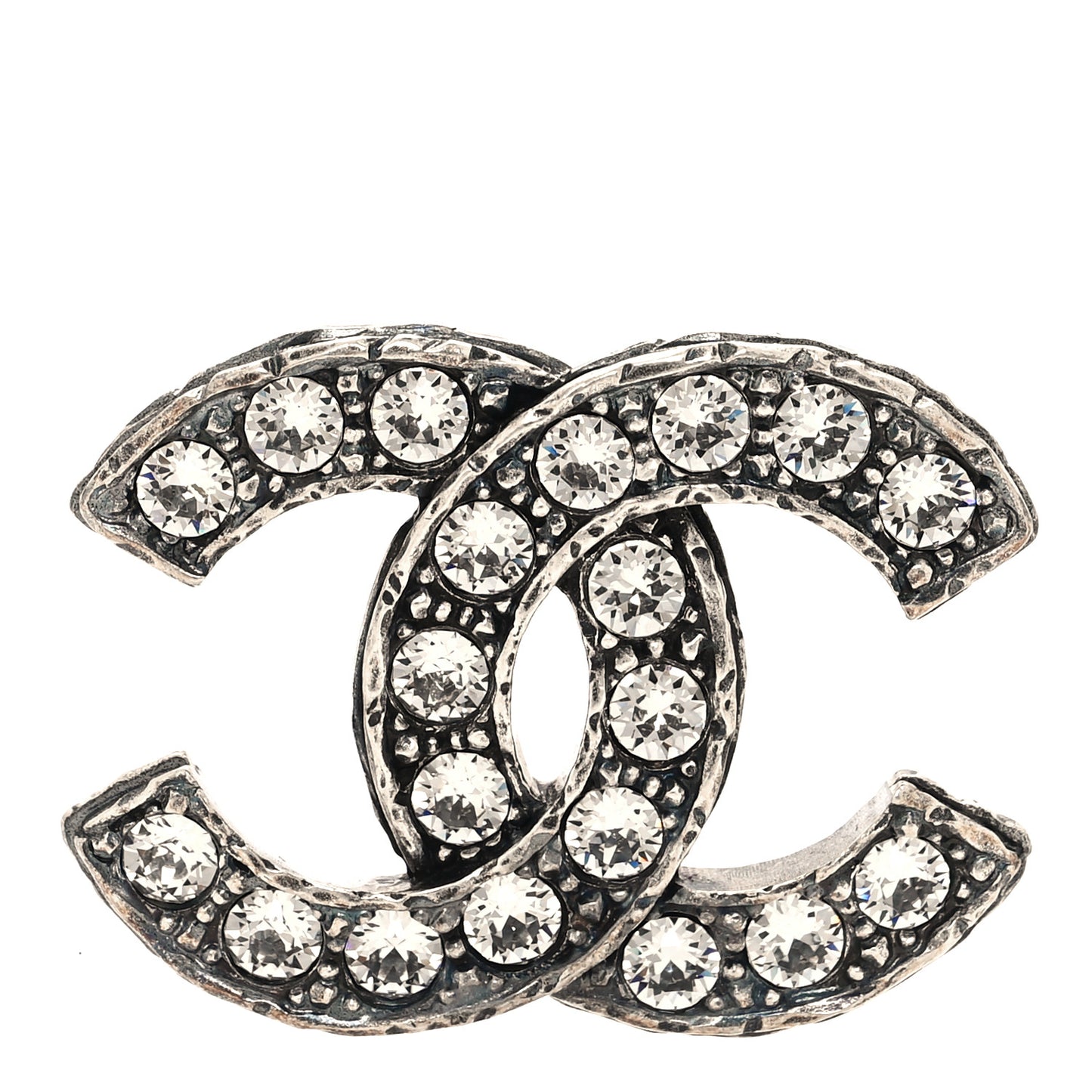 Crystal CC Brooch Ruthenium