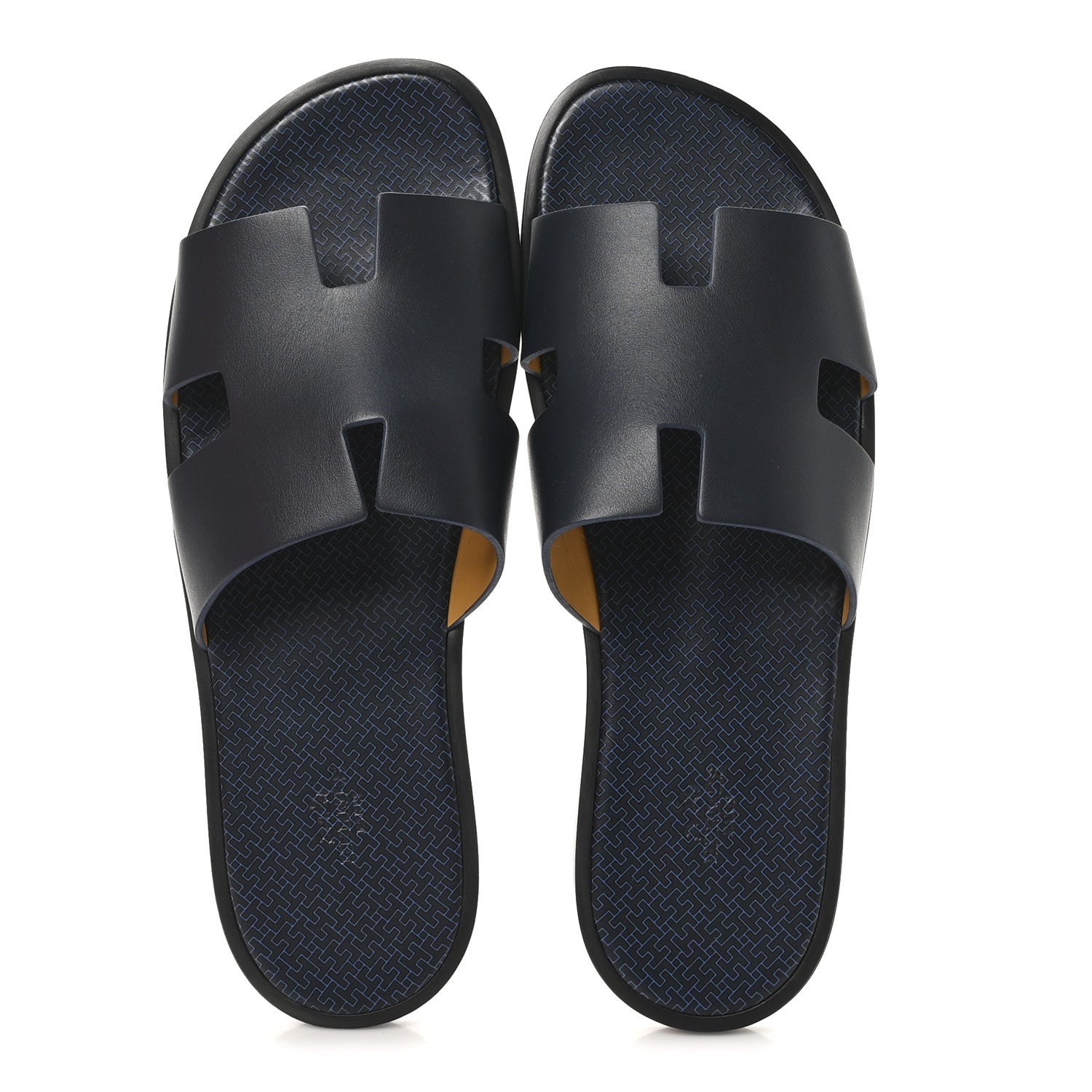 Hermes Calfskin Mens Izmir Sandals 45 Marine 2 of 10