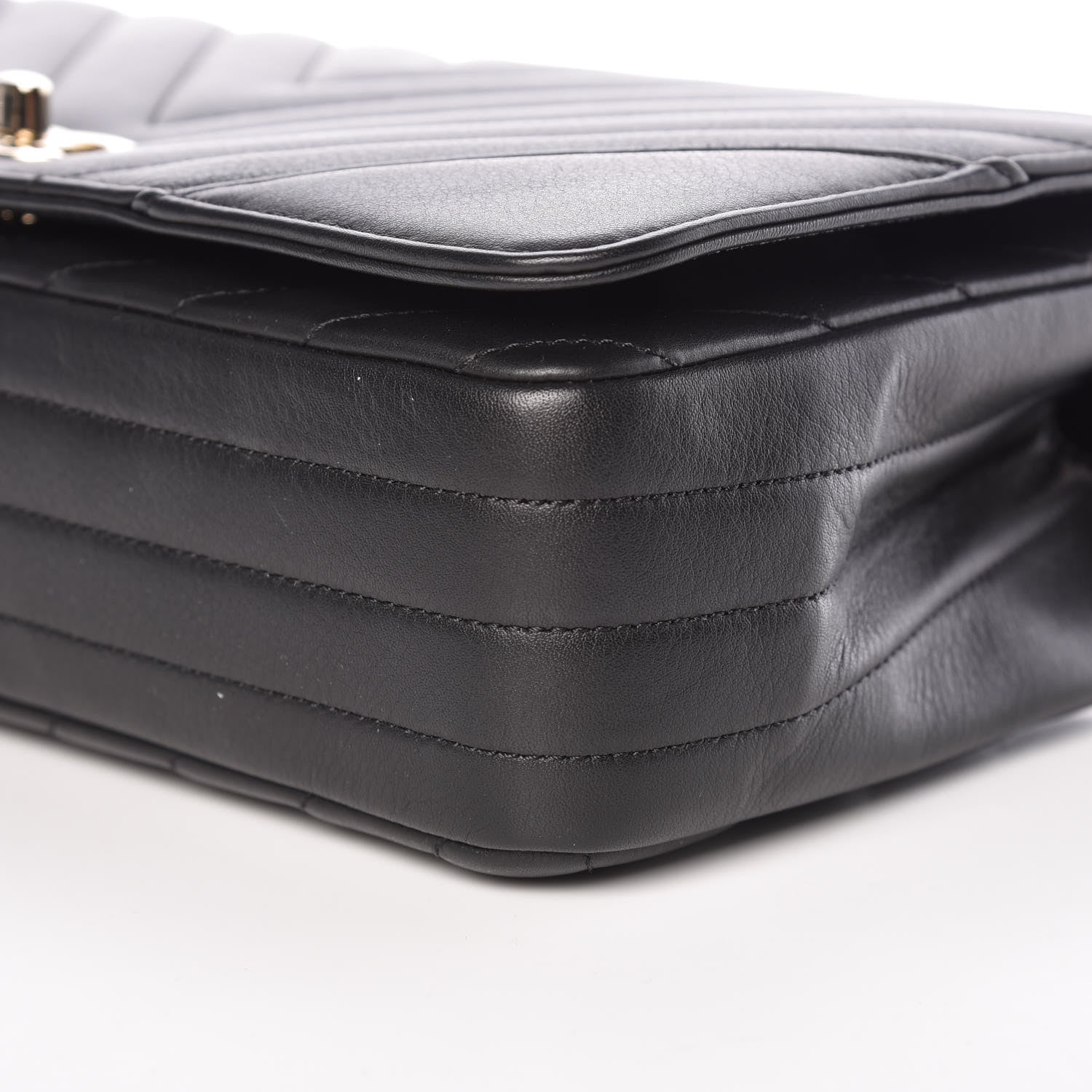 Chanel Calfskin Chevron Quilted Large Statement Flap Black 6 of 9