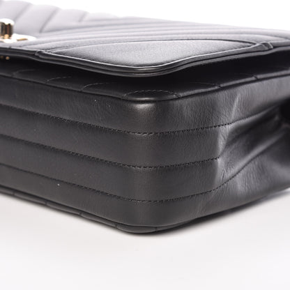 Chanel Calfskin Chevron Quilted Large Statement Flap Black 6 of 9