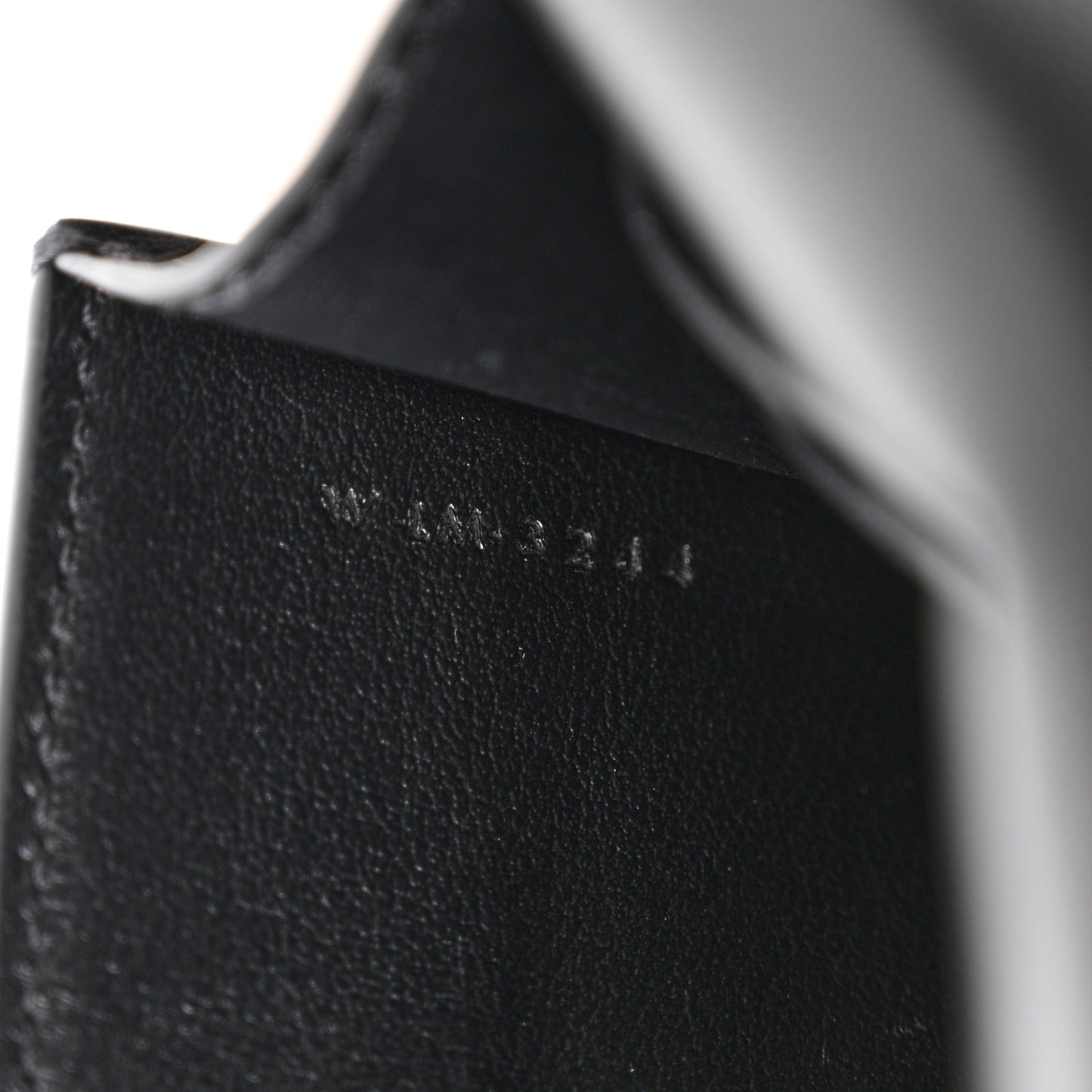Shiny Calfskin Triomphe Flap Card Holder Black