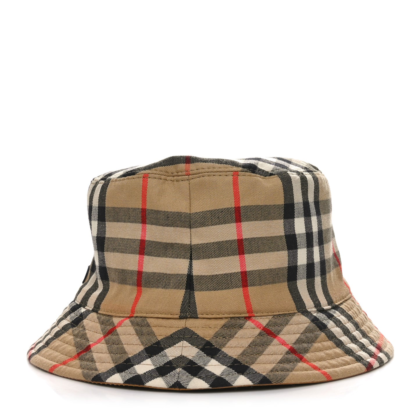 Calfskin Technical Cotton Vintage Check Bucket Hat Archive Beige