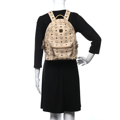 MCM Visetos Small Side Stud Stark Backpack Beige 2 of 10