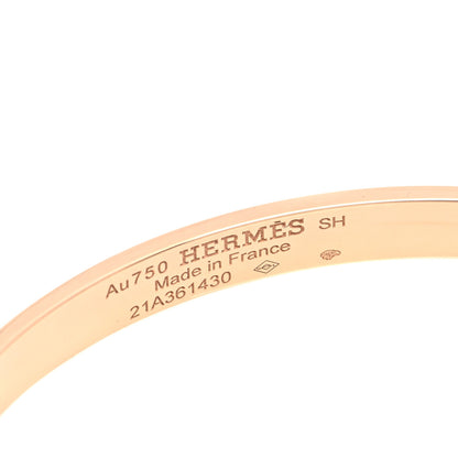 Hermes 18K Rose Gold Diamond PM H D'Ancre Bracelet SH 3 of 4