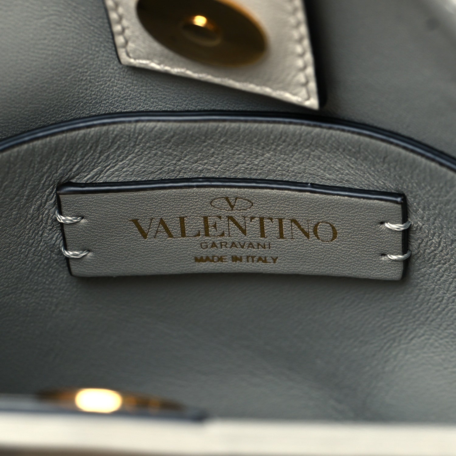 Valentino Garavani Nappa Small Roman Stud The Handle Bag Ivory 6 of 9